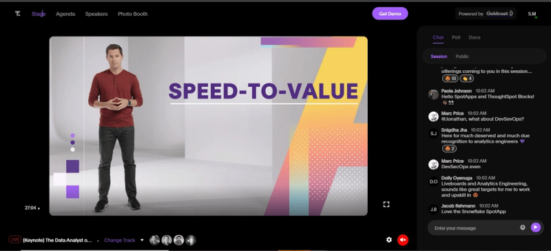 How ThoughtSpot uses Goldcast to keep virtual event attendees engaged 