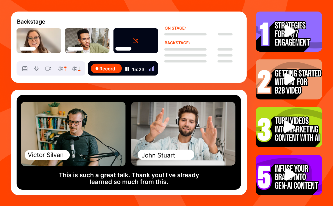 Create highly engaging events and videos to build demand